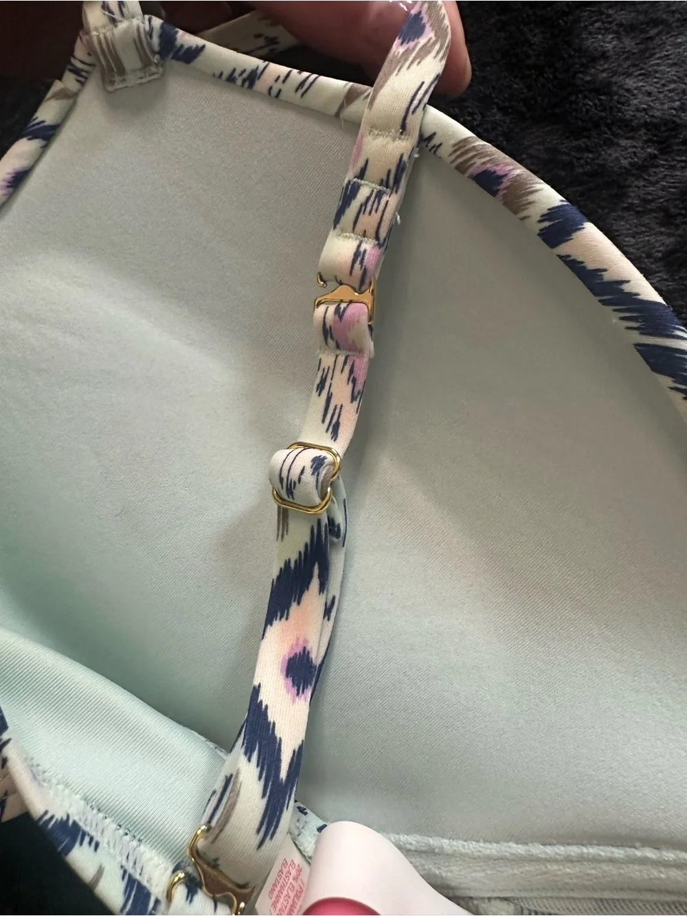 Victoria’s Secret Ikat Print Underwire Bikini Top 34D Adjustable Swim Top
